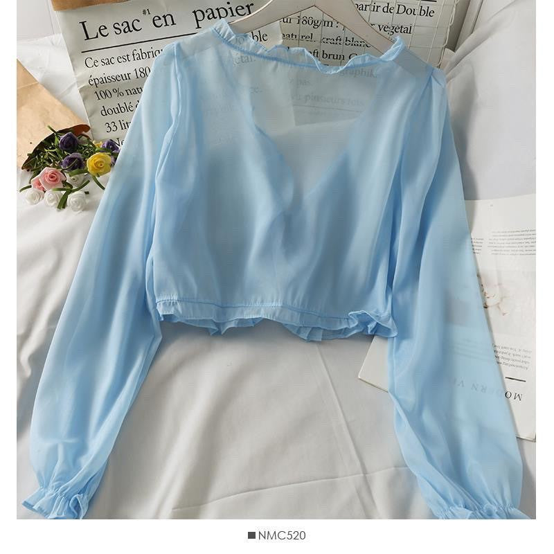 Mimi Lace Bow Ruffle Sun-Protection Cardigan