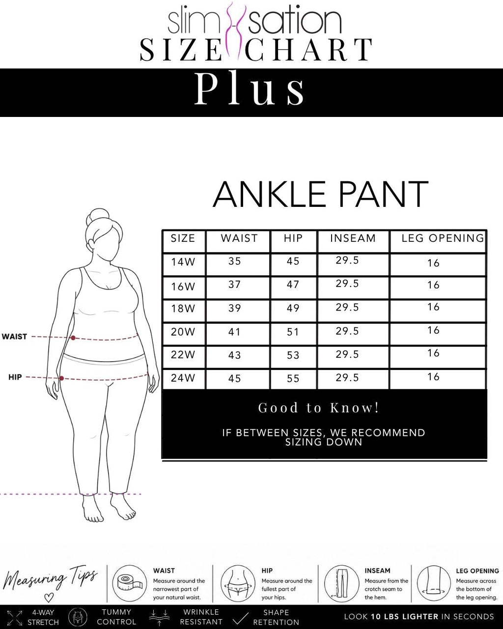 Plus Size Pull On Ankle Pants - Chocolate Brown