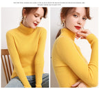 Suéter Feminino Heliar de Gola Alta para Outono, Pulôveres de Tricô Macios, Jumpers de Cashmere, Suéteres Básicos Macios para Mulheres, Outono Inverno 2026