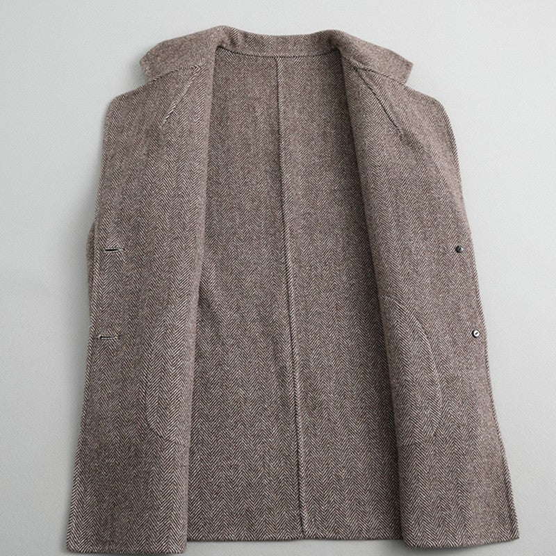 TESSCARA Mulheres Outono Inverno De Lã Mistura Básica Jaqueta Casaco Feminino Cashmere Quente Trench Office Manto Casacos Casacos & Coats