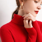 Suéter Feminino Heliar de Gola Alta para Outono, Pulôveres de Tricô Macios, Jumpers de Cashmere, Suéteres Básicos Macios para Mulheres, Outono Inverno 2026