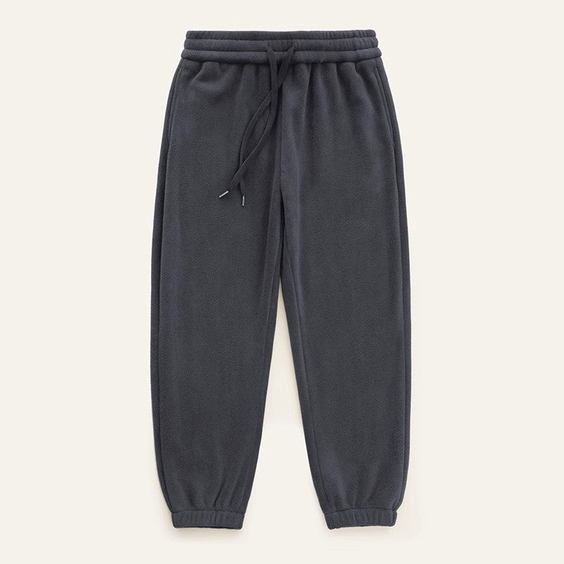 Calças Esportivas Femininas de Fleece Dupla Face Engrossadas para Inverno, Uso Externo, Quentes, Forradas com Orlon, Estilo C...