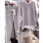 Sage Plus-Size High-Waist Pants & Blouse Set