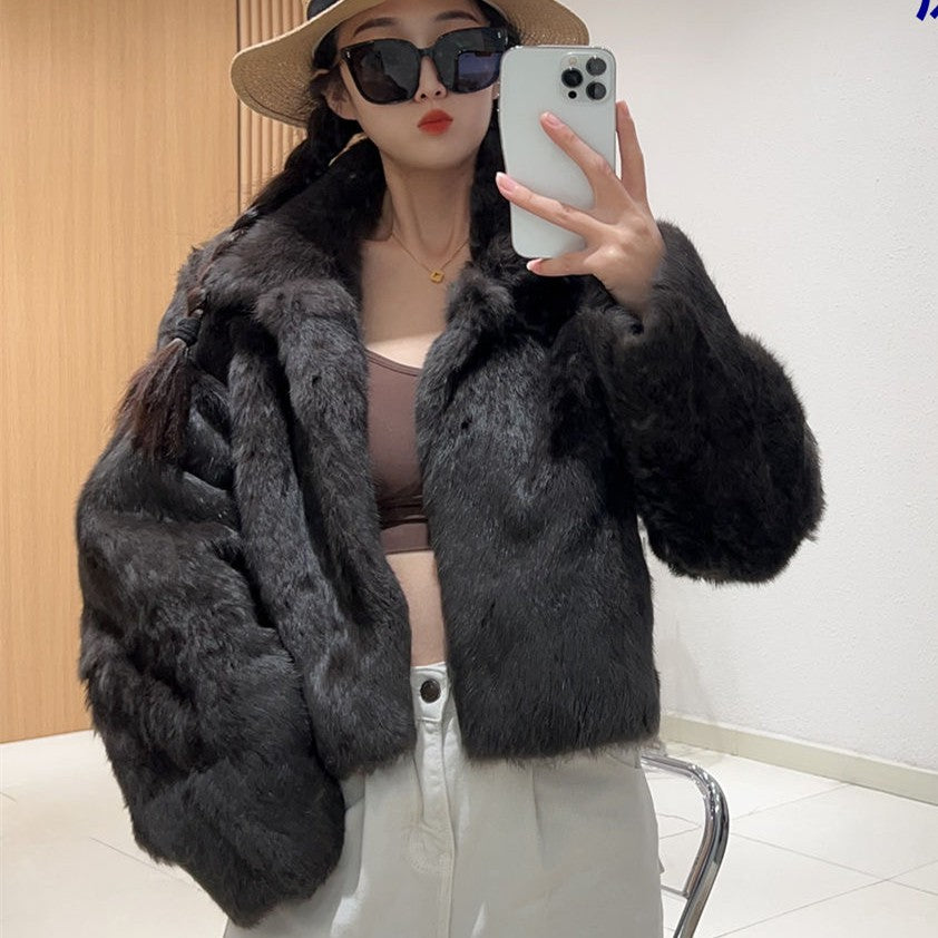 Rani Faux-Fur Trim Short Winter Jacket