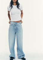 Ivy High-Waisted Double-Button Jeans