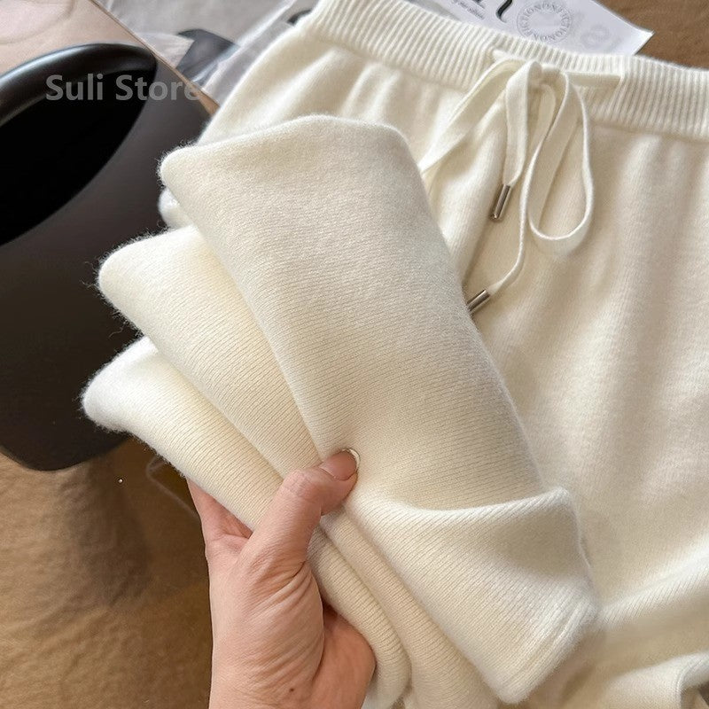 Willa Wool-Blend Wide-Leg Trousers