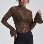 Anfilia Lace Turtleneck Blouse