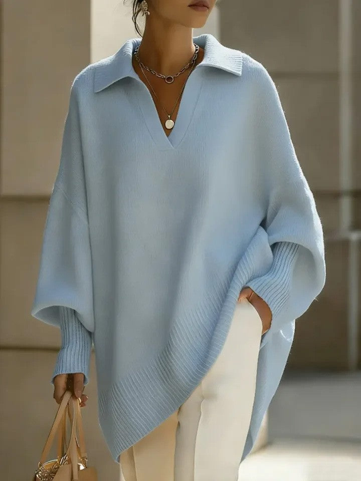 Suéter Tricotado Estilo Casual com Manga Longa e Zíper, Cor Sólida, Feminino, Outono Inverno, Fibra de Poliéster, Top Confort...
