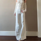 Bianca High-Rise White Flare Jeans