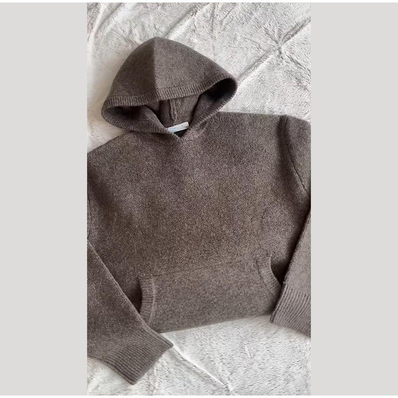 Aria Hooded Knit Pullover Sweater