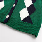 Margot Plaid V-Neck Knit Vest