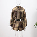 Georgia Plaid Zip Jacket & High-Waist Shorts Set