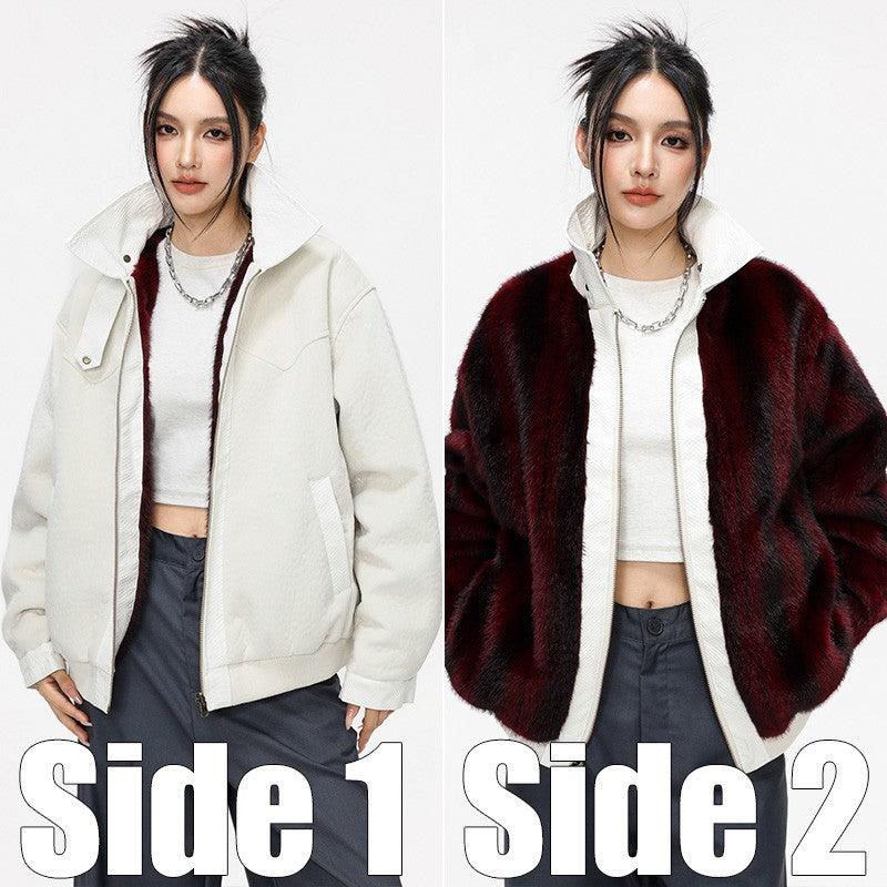 Talia Reversible Faux Leather Jacket