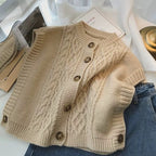 Rosalie Cable-Knit Button Vest
