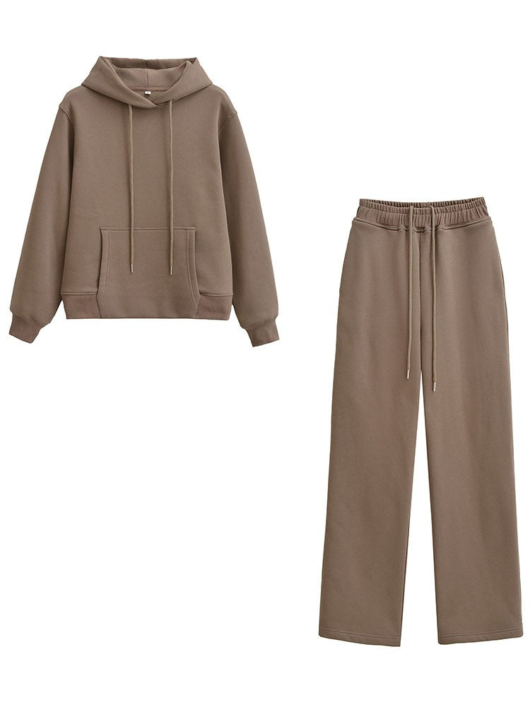 Elara Hooded Wide-Leg Lounge Set