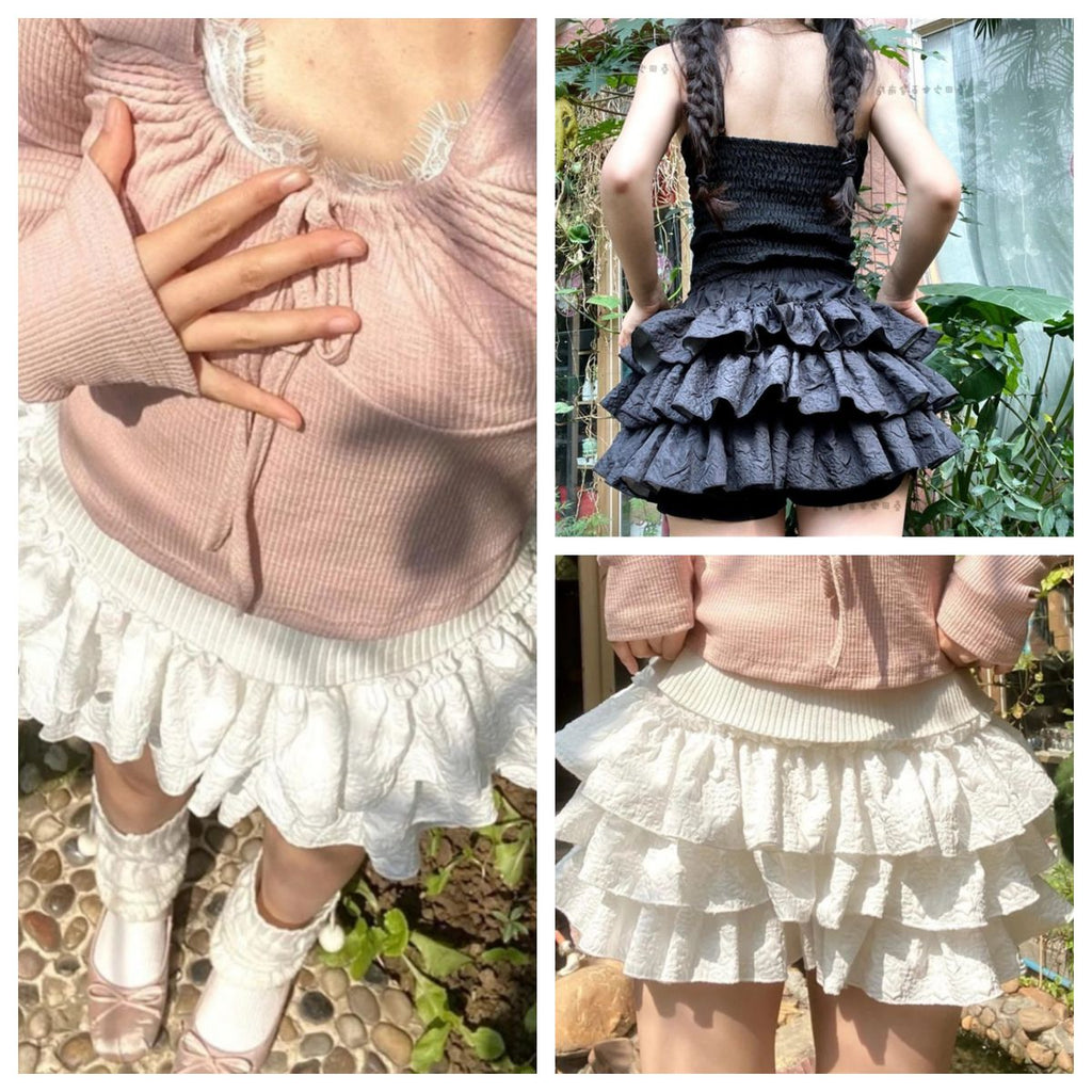 Luna Tiered Ruffle Mini Skirt