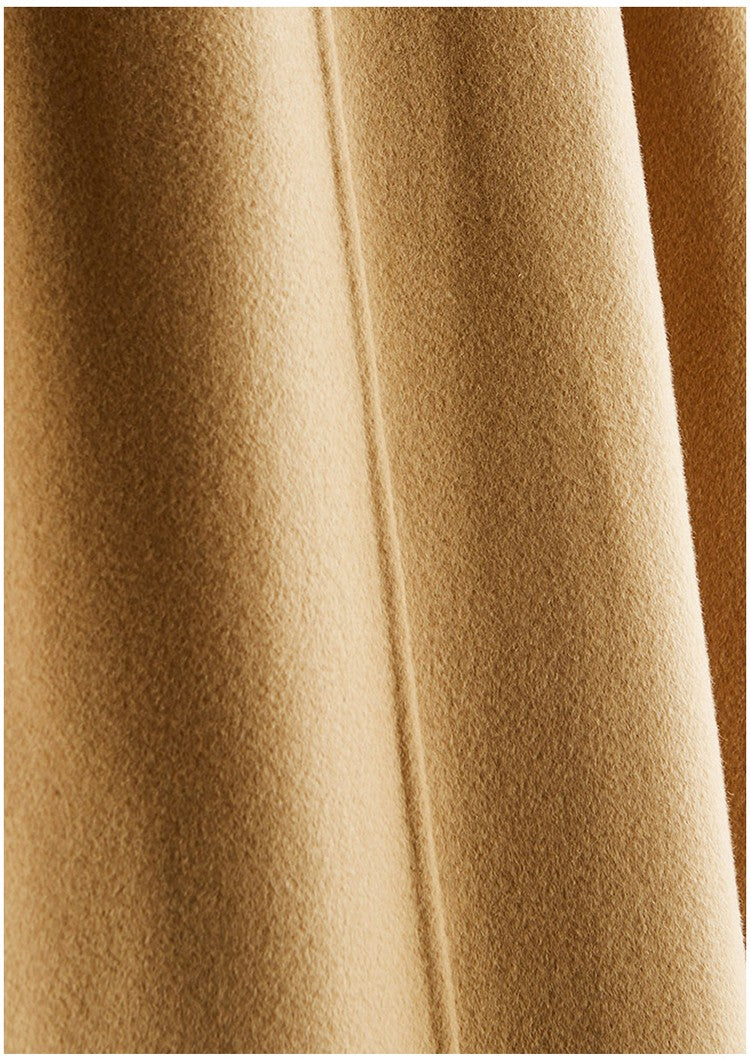 Casaco Feminino CAIXINGLE de Lã 100% com Cinto, Elegante e Moderno, em Lã e Caxemira, Estilo Aberto