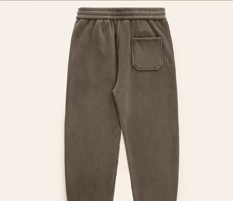 Calças Esportivas Femininas de Fleece Dupla Face Engrossadas para Inverno, Uso Externo, Quentes, Forradas com Orlon, Estilo C...
