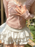 Luna Tiered Ruffle Mini Skirt