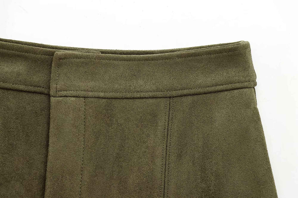 Marielle Faux-Suede Jacket & Bermuda Shorts Set