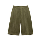 Marielle Faux-Suede Jacket & Bermuda Shorts Set