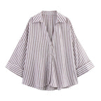 Camisa de Manga Larga HipSeam para Mulheres, Primavera, Com Barra Assimétrica e Botões, Camisas Simples com Gola Johnny