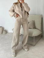 Harlow Zip-Front Sweatshirt & Lace-Up Pants Set