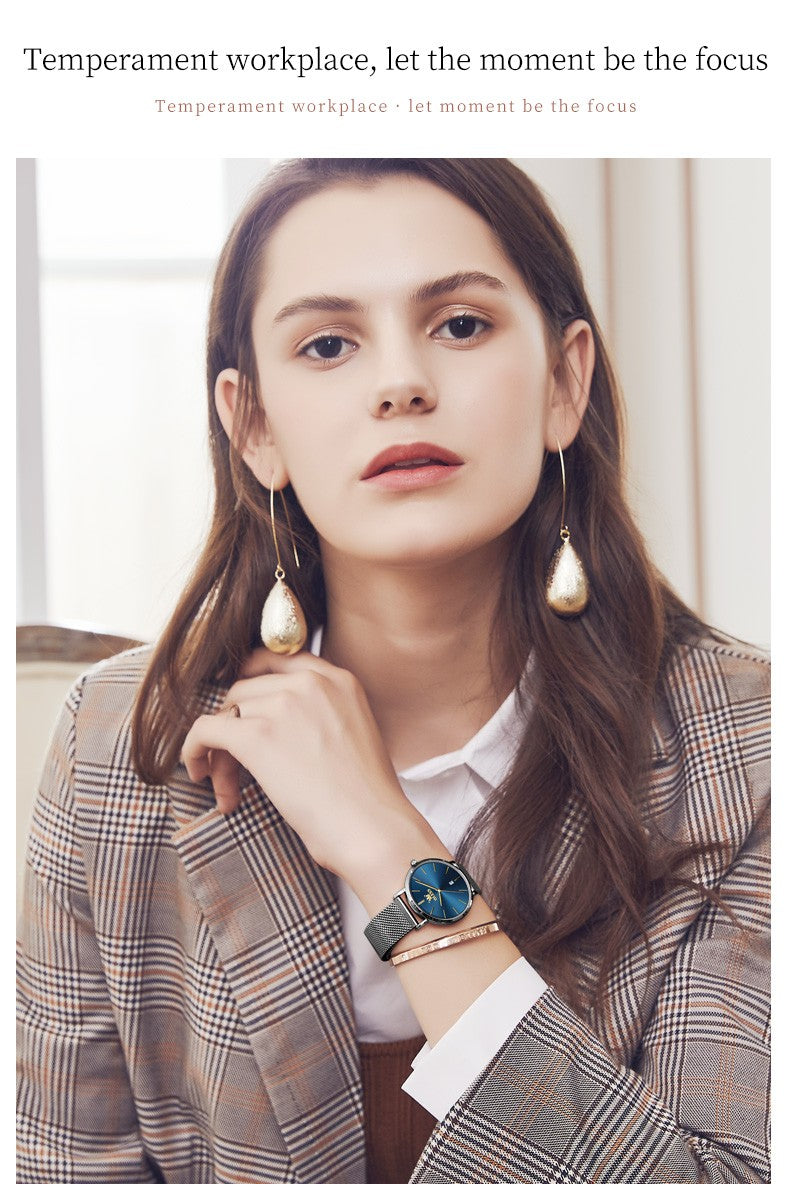 OLEVS Celeste Rose Gold Watch Gift Set