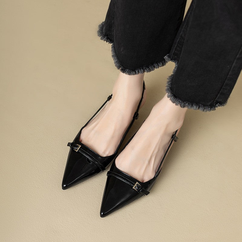 Colette Wine Patent Slingback Pumps