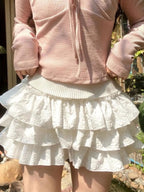Luna Tiered Ruffle Mini Skirt