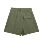 Piper Slim V-Neck Vest & Pleated Shorts Set