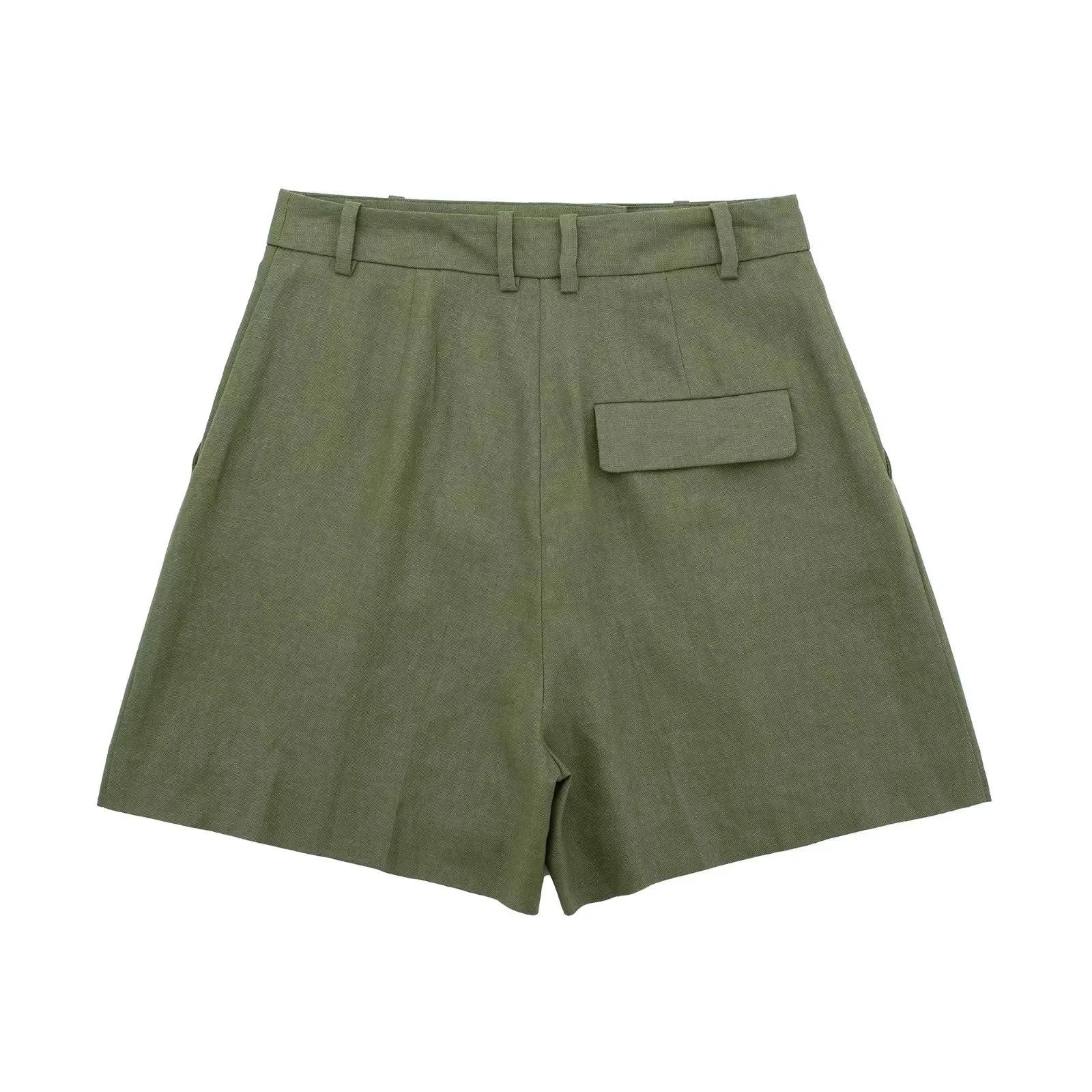 Piper Slim V-Neck Vest & Pleated Shorts Set