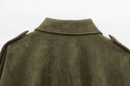 Marielle Faux-Suede Jacket & Bermuda Shorts Set