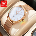 OLEVS Celeste Rose Gold Watch Gift Set