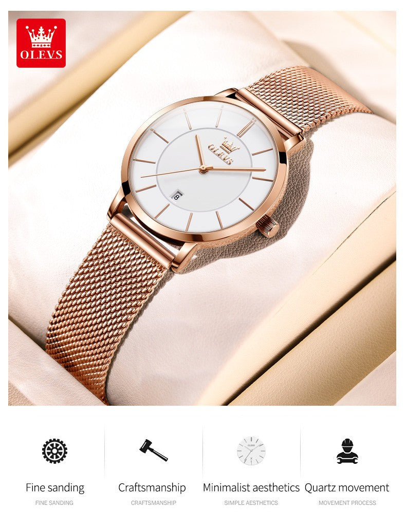 OLEVS Celeste Rose Gold Watch Gift Set