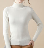 Suéter Feminino Heliar de Gola Alta para Outono, Pulôveres de Tricô Macios, Jumpers de Cashmere, Suéteres Básicos Macios para Mulheres, Outono Inverno 2026