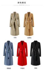 Casaco Feminino CAIXINGLE de Lã 100% com Cinto, Elegante e Moderno, em Lã e Caxemira, Estilo Aberto