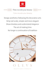 OLEVS Celeste Rose Gold Watch Gift Set