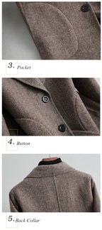 TESSCARA Mulheres Outono Inverno De Lã Mistura Básica Jaqueta Casaco Feminino Cashmere Quente Trench Office Manto Casacos Casacos & Coats