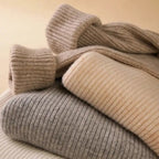 Suéter Feminino Heliar de Gola Alta para Outono, Pulôveres de Tricô Macios, Jumpers de Cashmere, Suéteres Básicos Macios para Mulheres, Outono Inverno 2026