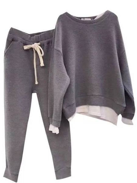 Sage Plus-Size High-Waist Pants & Blouse Set