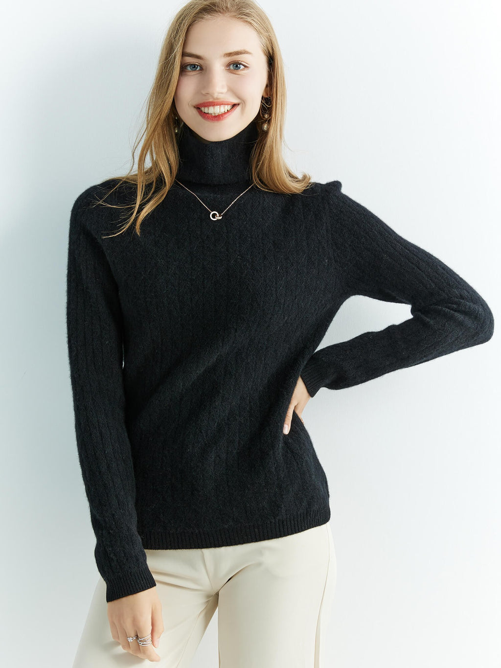 Freya Wool Turtleneck Sweater