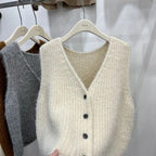 Hazel Relaxed V-Neck Knit Vest