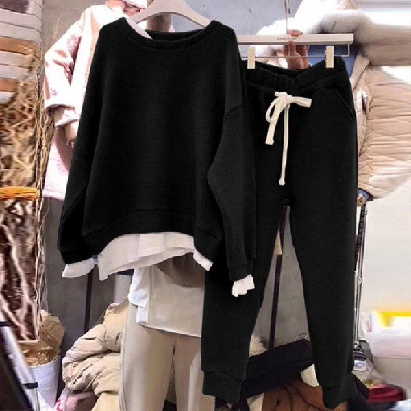Sage Plus-Size High-Waist Pants & Blouse Set