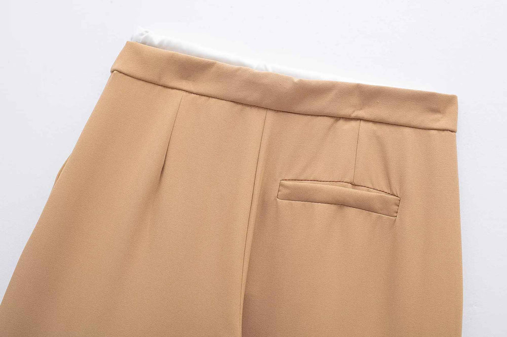 Hxao Pleated Wide-Leg Lace-Up Trousers