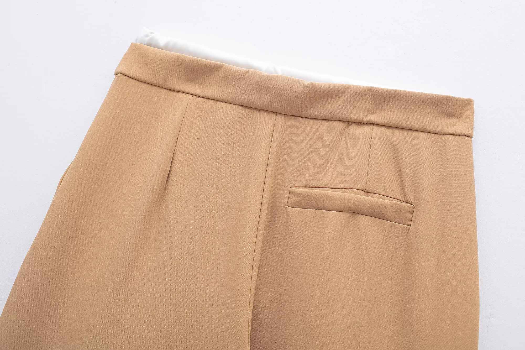 Hxao Pleated Wide-Leg Lace-Up Trousers