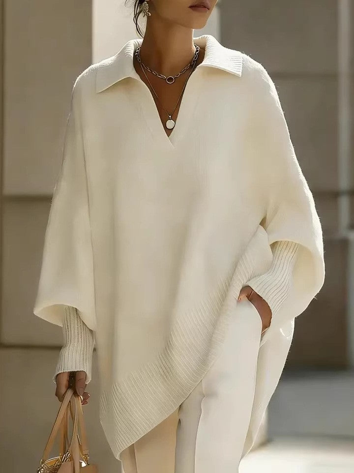 Suéter Tricotado Estilo Casual com Manga Longa e Zíper, Cor Sólida, Feminino, Outono Inverno, Fibra de Poliéster, Top Confort...