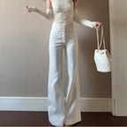 Bianca High-Rise White Flare Jeans