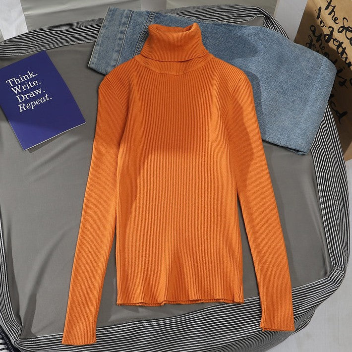 Suéter Feminino Heliar de Gola Alta para Outono, Pulôveres de Tricô Macios, Jumpers de Cashmere, Suéteres Básicos Macios para Mulheres, Outono Inverno 2026