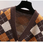 Harper Vintage Argyle Knit Vest